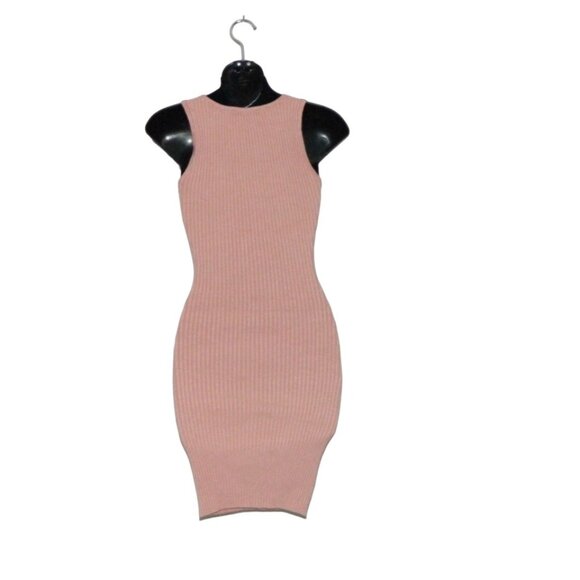 Streetware Society Pink Ribbed Stretchy Bodycon Date Night Dress Size Large-A07 - Picture 6 of 9